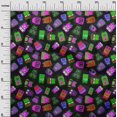 thumbnail image 3 of oneOone Viscose Chiffon Green Fabric Halloween Craft Projects Decor Fabric Printed By The Yard 42 Inch Wide, 3 of 4