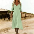 thumbnail image 1 of pstuiky Casual Dresses for Women, Women V-Neck Short Dress Casual Long Sleeve Dress for Women Solid Soft Knit Day Dress Lightweight Loungewear or Work Dress for Office Home Daily Wear, 1 of 8
