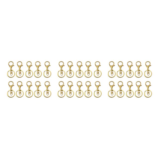 Maytalsory 10pcs Metal Carabiners Lobster Claw For Keychain - Strong And Functional Accessories For Easy Key gold 3Set