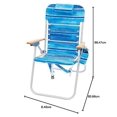 thumbnail image 2 of Rio Beach Hi-Boy 17" Seat Height 4-Position Lace-Up Suspension Folding Backpack Beach Chair, Stripe, 2 of 8