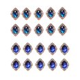 thumbnail image 1 of GUOOL 20x DIY Rhinestone Flatback Buttons Crafts Dress Clothing Button Embellishments Dark Green Dark Blue, 1 of 9