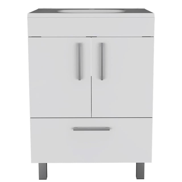 FM FURNITURE Otello Engineered Wood Single Bathroom Vanity in White