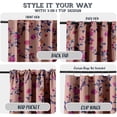 thumbnail image 3 of Vargottam 84 Inch Rod Pocket/Back Tab Cotton Curtains for Windows and Doors- Light Filtering Cotton- Light Filtering Drapes For Doors- Set of 2 Panels, 52"x84"- Rose Vine And Bird Print (Pink), 3 of 8
