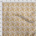 thumbnail image 4 of oneOone Polyester Spandex Yellow Fabric Kids Floral Sewing Craft Projects Fabric Prints By Yard 56 Inch Wide, 4 of 4