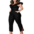 thumbnail image 1 of Pantalon de Jogging Bodycon Belt Romper pour Femmes, 1 of 4