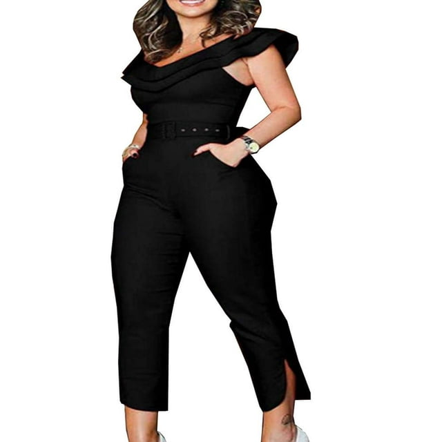 Pantalon de Jogging Bodycon Belt Romper pour Femmes