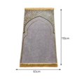 thumbnail image 3 of tredstone Prayer Rug Decoration Exquisite Polyester Nonslip for Eid Travel Meditation Grey, 3 of 9