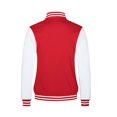 thumbnail image 3 of Lefu Men Classic Thin Fleece Baseball Jacket Fashion University Varsity Splicing Coat, 3 of 9