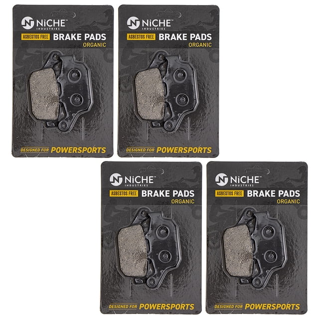 Niche Rear Brake Pad Set for Honda CBR250R Organic Motorcycle 4 Pack 519-KPA2567D