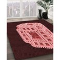 thumbnail image 3 of Ahgly Company Tapis d'Intérieur Lavables en Machine, Rectangle Rouge de Transition, 6' x 9', 3 of 7