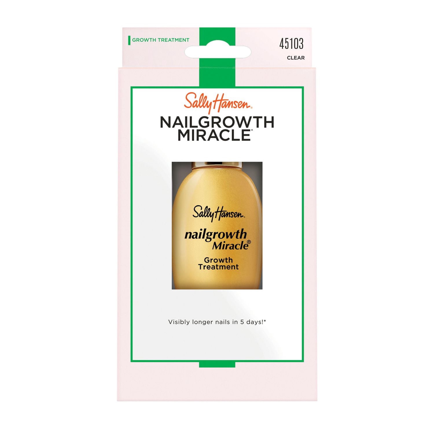 Soin pour la croissance des ongles Sally Hansen Nailgrowth Miracle®, favorise la croissance des ongles sans les rendre cassants, protège contre les ongles qui se fendent, se fissurent et s'écaillent