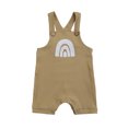 thumbnail image 1 of Xingqing Summer Newborn Baby Girls Boys Rompers 6 Colors Rainbow Printed Strap Sleeveless Button Jumpsuits, 1 of 7
