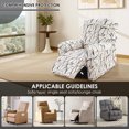 thumbnail image 4 of Dznils Housse Imprimée pour Fauteuil Inclinable, Housse Extensible en Polyester pour Sofa Inclinable, Noir Blanc, 4 of 9