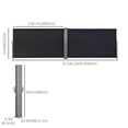 thumbnail image 3 of Outsunny Double Retractable Side Awning 236" x 63" Patio Screen Black, 3 of 10