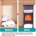 thumbnail image 4 of PIPETPET 3-Shelf Hanging Oxford Closet Organizers and Storage, Collapsible Closet Storage Organizer, for RV Wardrobe Camp, Hanging Organizer for Shoes Toys Baby Clothes, 4 of 5
