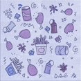 thumbnail image 1 of Ahgly Company Machine Washable Indoor Square Transitional Lavender Blue Area Rugs, 4' Square, 1 of 7
