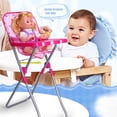 thumbnail image 3 of Doll Stroller Toy  Baby Doll Accessories  Baby Doll Nursery Stroller Dining Chair Rocking Chair Swing for Dolls  Foldable & Lightweight Kids Baby Stroller Toy（Not include doll）, 3 of 15