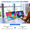 thumbnail image 3 of V1Pro 16 Inch 2.5K Portable Gaming Monitor – 144Hz IPS Display with FreeSync, USB-C & Mini HDMI for Laptop, Mac, PS5, Xbox, Switch (Sliver), 3 of 13