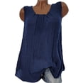 thumbnail image 1 of Timegard Plus Size Tank Tops for Women Casual Round Neck Sleeveless Top Comfy Solid Color Basic Shirts, 1 of 4
