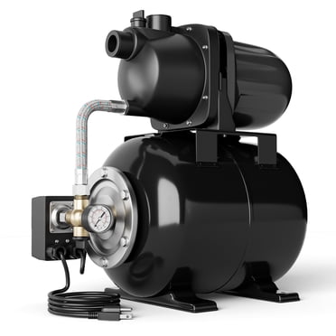 Gymax Pompe de Puits Peu Profonde 1,6 HP 1000 GPH 164 Pi en Acier Inoxydable Pompe à Jet de Jardin