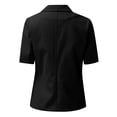 thumbnail image 4 of TIMIFIS Black Blazer Cardigan for Women Short Sleeve Open Front Cardigan Solid Color Jacket Work Office Blazer Outfall Business Clothes, 4 of 4