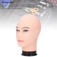 thumbnail image 4 of PVC Male Mannequin Head, Bald Mannequin Head, Reusable Bald Manikin Head with Universal Stand Interface, for Make Up and Lash Extention, Cosmetology Mannequin Doll Face Head, 4 of 7