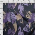 thumbnail image 3 of oneOone Velvet Denim Blue Fabric Leaves Sewing Craft Projects Fabric Prints By Yard 58 Inch Wide, 3 of 5