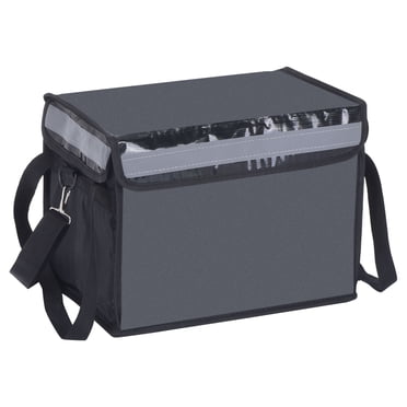 Unique Bargains Insulated Food Delivery Bag Catering Thermal Food Bag Pizza Delivery Bags, Black (14.2'x9.4'x9.4')