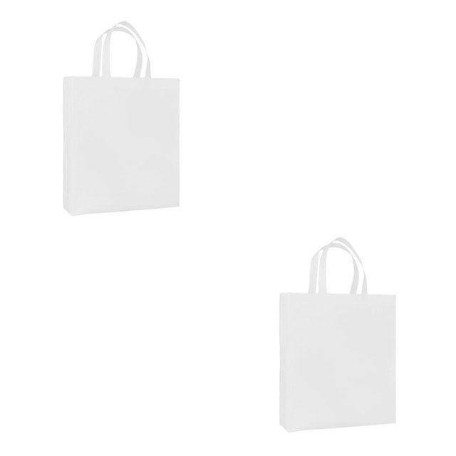 Decodeary Reusable Eco-Shopping Bag Folding Eco-Friendly Shoulder Storage Bag white 2Set