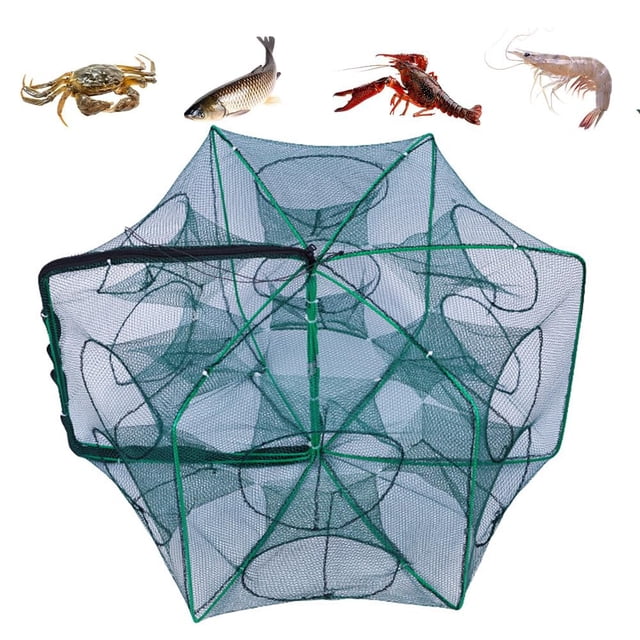 The Magic Foldable Fishing Trap, Auto-Foldable Strengthened Fishing Trap Net Fishing Kit,Fishing Bait Trap Portable Fishing Net for Crab Crayfish Fish Minnow Shrimp
