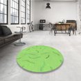 thumbnail image 4 of Ahgly Company Machine Washable Indoor Square Transitional Green Area Rugs, 7' Square, 4 of 7