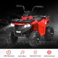 thumbnail image 4 of Costway VTT pour Enfants à Batterie 6 V, 4 Roues, avec MP3 et Phare DEL, Rouge, 4 of 10