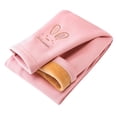 thumbnail image 1 of MIASHUI Girls Winter Warm Lined Leggings Embroidered Rabbit Bottoms Soft Stretchy Pants,Pink,5-6 Years, 1 of 7