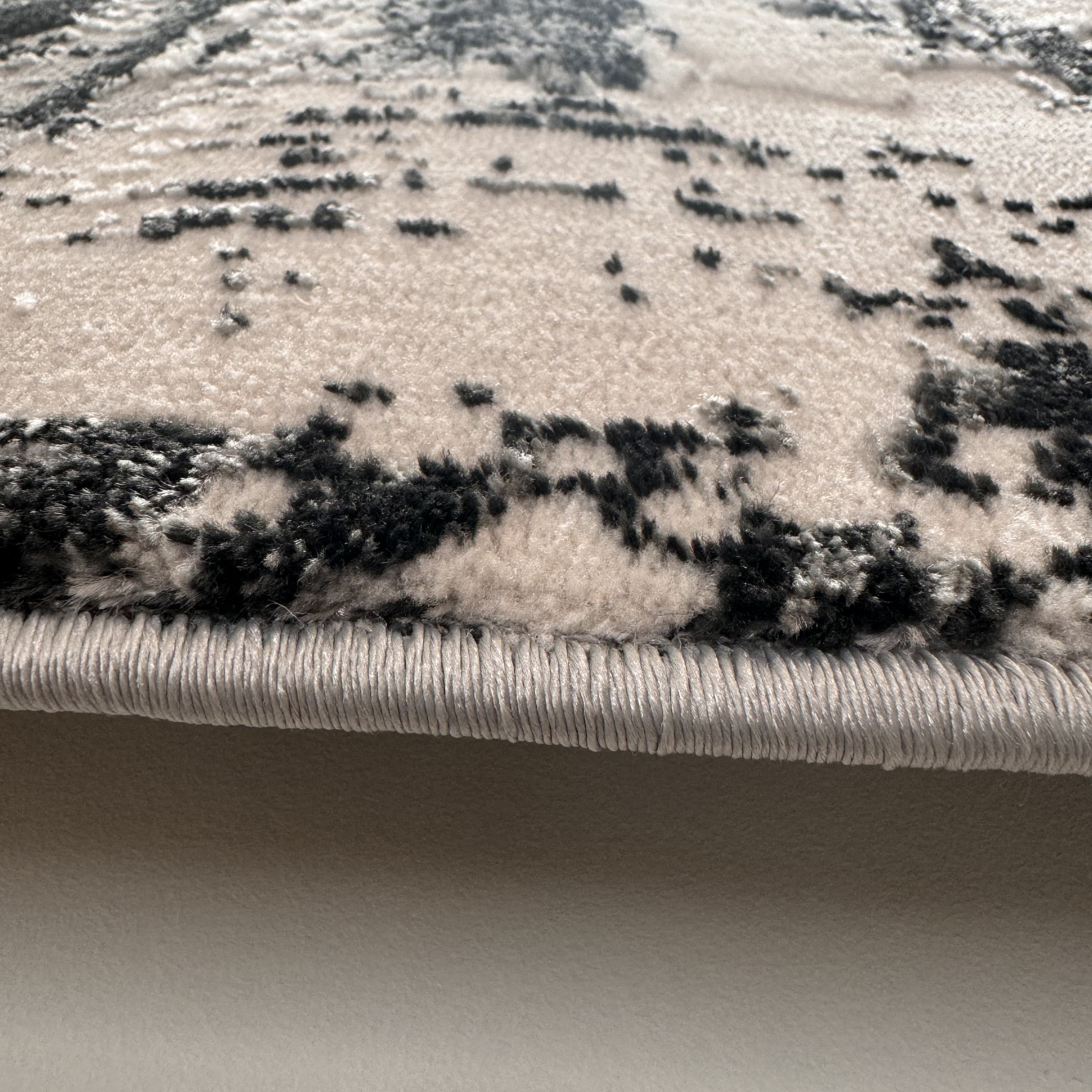 Tapis d'interieur classique Atlas Rug Branch, gris beige, moderne - Salon, chambre, salle a manger et cuisine