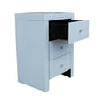 thumbnail image 2 of Nightstand, Nightstand, Mirrored Nightstand, Bedroom Nightstand, MDF Nightstand, Mirrored Bedside Table, Three Drawer Nightstand, Mirrored Nightstand with Clear Knobs, 2 of 4
