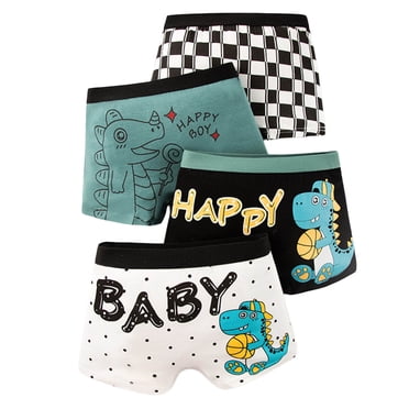 XASZHN Boys Underwear 4 Pack Briefs for Kids Comfortable Breathable Soft Elastic Waistband for Daily Wear and Outdoor Activities Age 3 14 Kids Boys Boxer Shorts Dark Green M