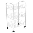 thumbnail image 2 of Multi-Purpose Rolling Metal Kitchen Trolley, White, 2 of 4