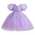 thumbnail image 1 of Cardigans pour Tout-Petits 2t Robes Jeunesse Taille 16 Robe Fille Tout-Petit Enfants Été Manches Courtes Robe Fleurie Robe de Défilé Performance, 1 of 9
