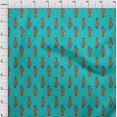 thumbnail image 3 of oneOone Georgette Viscose Fabric Leaves & Paisley Block Printed Craft Fabric BTY 42 Inch Wide, 3 of 4