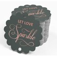 thumbnail image 4 of Inkdotpot Real Rose Gold Foil Let Love Sparkle Wedding Tags Favor Hang Paper Tags 50 Piece, 4 of 6
