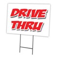 thumbnail image 1 of Drive-Thru Panneau de Jardin et Piquet 18"x24 Pouces en Plastique coroplast pour Fenêtre Extérieure, 1 of 1