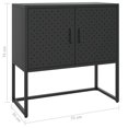 thumbnail image 4 of vidaXL Buffet Noir 75x35x75 cm Acier, 4 of 5