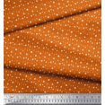 thumbnail image 3 of Soimoi Orange Rayon Crepe Fabric Line & Circle Geometric Fabric Prints By Yard 46 Inch Wide, 3 of 3