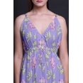 thumbnail image 4 of Bimba Robe Longue à Imprimé Floral pour Femmes, Bretelles Spaghetti, Col en V, Maxi, Tenue de Plage - Petit, 4 of 4