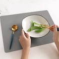 thumbnail image 2 of Binwennn Napperons Ronds Ensemble de Salle à Manger Napperons Ronds en Liège Salle à Manger Intérieure 40*30cm Couleur Morandi Napperon en Silicone Style Napperon de Table en Silicone pour Enfants Napperon Isolé pour Tasse et Casserole, 2 of 6