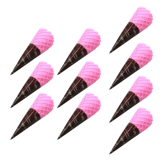 20 Pcs Simulation Crème Glacée Empilable Réaliste PVC Embellissements Miniatures Cône de Crème Glacée pour Fêtes