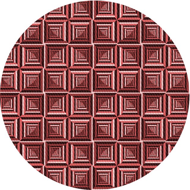 Ahgly Tapis Rond Lavable en Machine Intérieur Transitionnel Rouge Bordeaux, 7 Pieds Rond