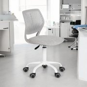 Homy Casa Modern Ergonomic Office Stools Swivel Massage Salon Stool Facial Spa Tattoo Saddle Chair, Grey Fabric