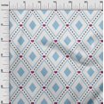 thumbnail image 3 of oneOone Polyester Spandex Baby Blue Fabric Check Craft Projects Decor Fabric Printed By The Yard 56 Inch Wide, 3 of 4