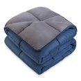 thumbnail image 2 of Linenspa All-Season Reversible Down Alternative Quilted Comforter - Hypoallergenic - Plush Microfiber Fill - Machine Washable - Duvet Insert or Stand-Alone Comforter - Navy/Graphite - King, 2 of 6